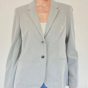 Career Blazer by Magaschoni Lined 2-Button in Heathered Gray (8) New with Tag